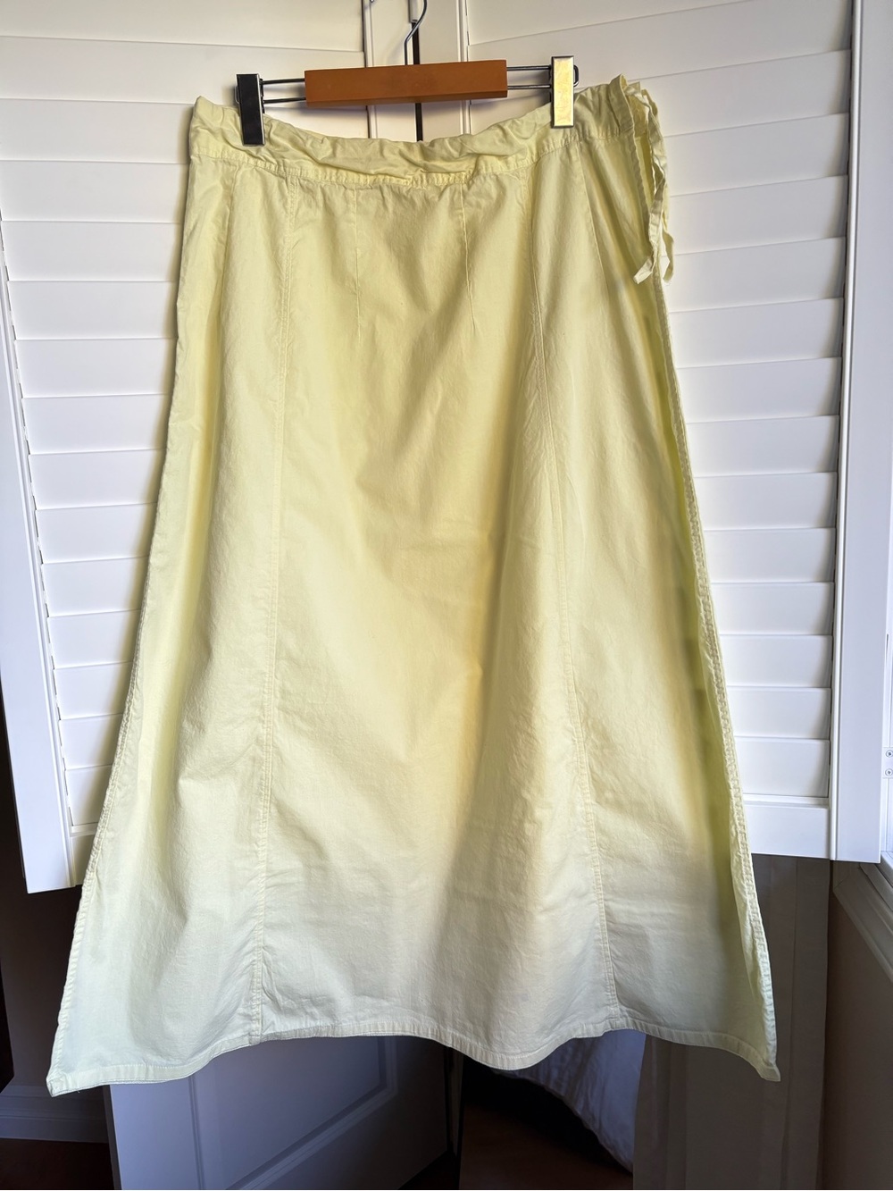 Cotton saree underskirt 95cm long yellow